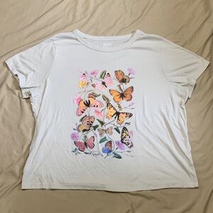 Old Navy Floral Butterfly Graphic Tee